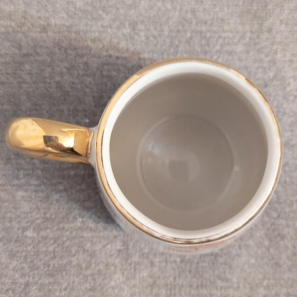 Vtg Dixon Art Studio Demitasse Cup Running Fox Small Vase 22k Gold Accent - Picture 6 of 9